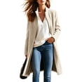 thumbnail image 1 of Enjoytime Fleece Jacket Women Fall Winter Stand Collar Zip Up Long Coat Warm Casual Trendy Long Sleeve Outerwear with Pockets, 1 of 8