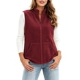 thumbnail image 1 of Enjoytime Fleece Vest for Women Stand Collar Sleeveless Zip Up Gilet Plus Size Lightweight Casual Warm Jacket with Pockets, 1 of 7