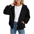 thumbnail image 1 of Enjoytime Girls Hooded Zip Up Sweatshirt Kids Fleece Long Sleeve Hoodies Lightweight Casual Jacket with Pockets, 1 of 6