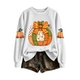 thumbnail image 1 of Enjoytime Halloween Crew Neck Sweatshirts Women Pumpkin Print Long Sleeve Pullover Tops Fall Fashion Lightweight Casual Sweatshirt, 1 of 7