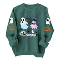 thumbnail image 1 of Enjoytime Halloween Crewneck Sweatshirts Women Fall Fashion Long Sleeve Pullover Tops Casual Cute Ghost Graphic Sweatshirt, 1 of 8