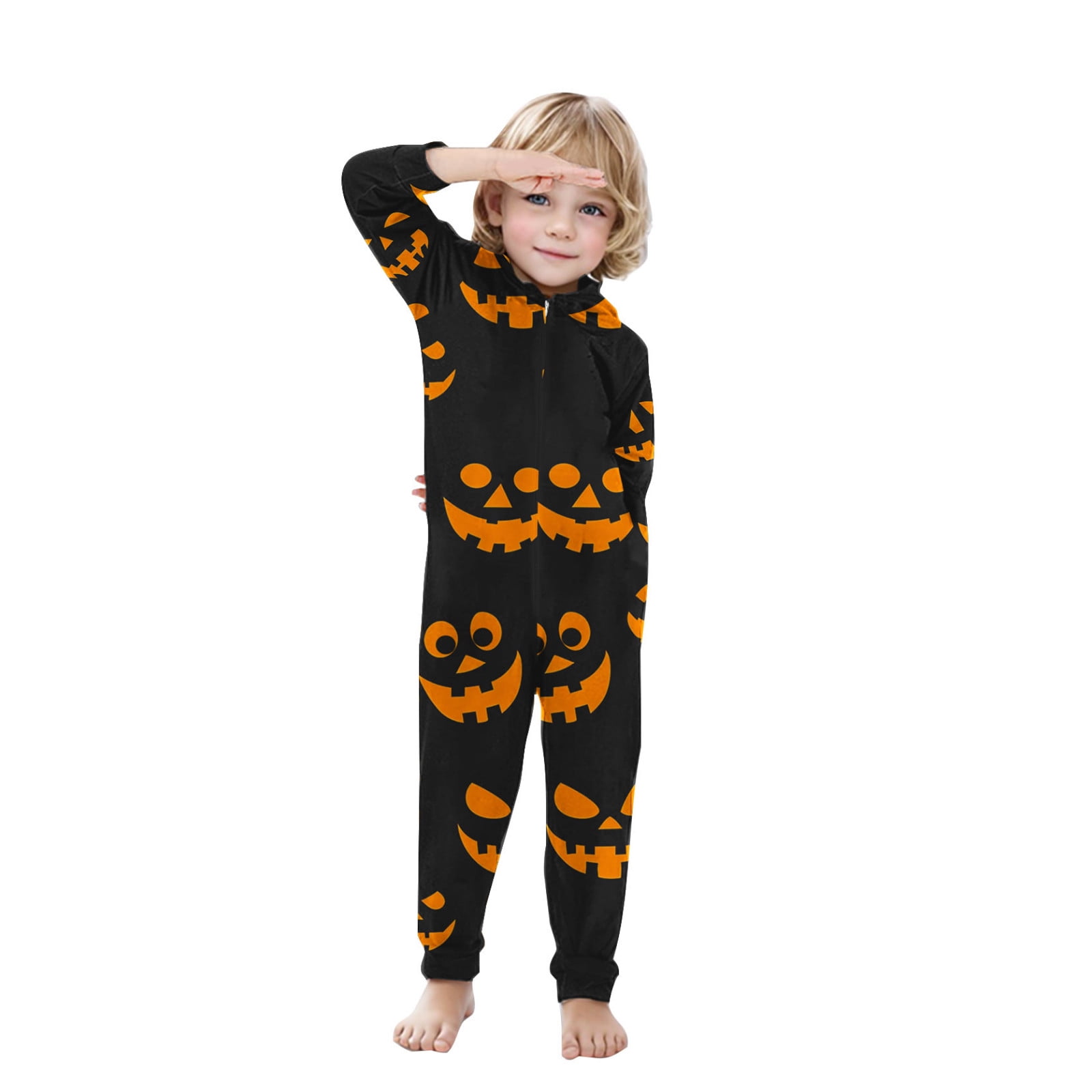 Enjoytime Halloween Gift Pajamas for Kids Cartoons Printed Jumpsuit