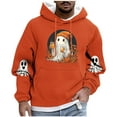 thumbnail image 1 of Enjoytime Halloween Mens Oversized Sweatshirt Printed Long Sleeve Pullover Hoodies with Drawstring Fashion Casual Party Hoodie Orange XXXL, 1 of 5