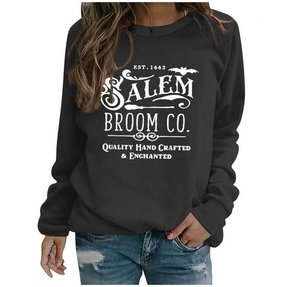 Enjoytime Halloween Sweatshirt Printed 2025 Oversized Crewneck Sweatshirts Women Long Sleeve Tunic Pullover Tops Streetwear Fall Winter Clothes