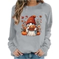 thumbnail image 1 of Enjoytime Halloween Sweatshirts for Women Funny Printed Crew Neck Long Sleeve Tops Fall Fashion Casual Spooky Season Sweatshirt, 1 of 6