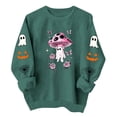 thumbnail image 1 of Enjoytime Halloween Womens Sweatshirt Fall Fashion Long Sleeve Pullover Tops Casual Cute Ghost Graphic Crewneck Sweatshirts, 1 of 8