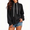 thumbnail image 1 of Enjoytime Hoodies for Women Long Sleeve Drawstring Pullover Hoodie Soft Casual Solid Fall Winter Sweatshirt, 1 of 6