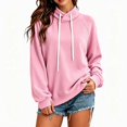 thumbnail image 1 of Enjoytime Hoodies for Women Long Sleeve Drawstring Pullover Hoodie Soft Casual Solid Fall Winter Sweatshirt, 1 of 6