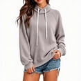 thumbnail image 1 of Enjoytime Hoodies for Women Long Sleeve Drawstring Pullover Hoodie Soft Casual Solid Fall Winter Sweatshirt, 1 of 6