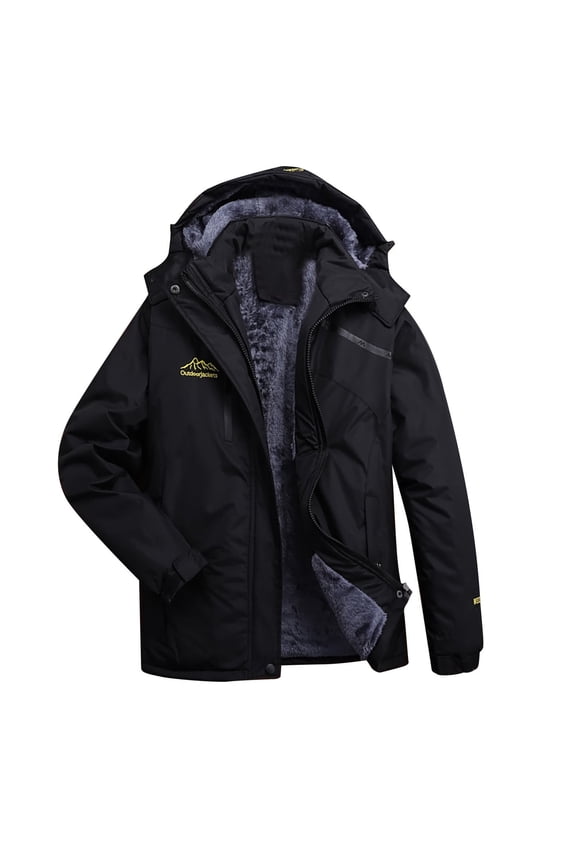 Jackets for Women Long Sleeve Hooded Waterproof Trench Coat Winter Warm Thick Windbreaker Outdoor Workout Plus Size Fashion Casual Outerwear