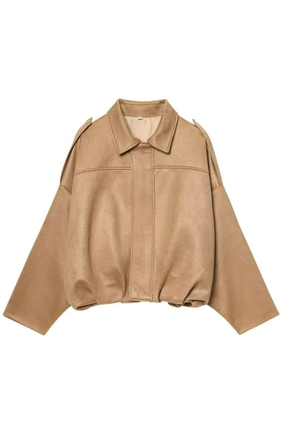 Jackets for Women Trendy Solid Color Batwing Sleeve Casual Outerwear 2025 Fall Fashion Womens Winter Coats Khaki S
