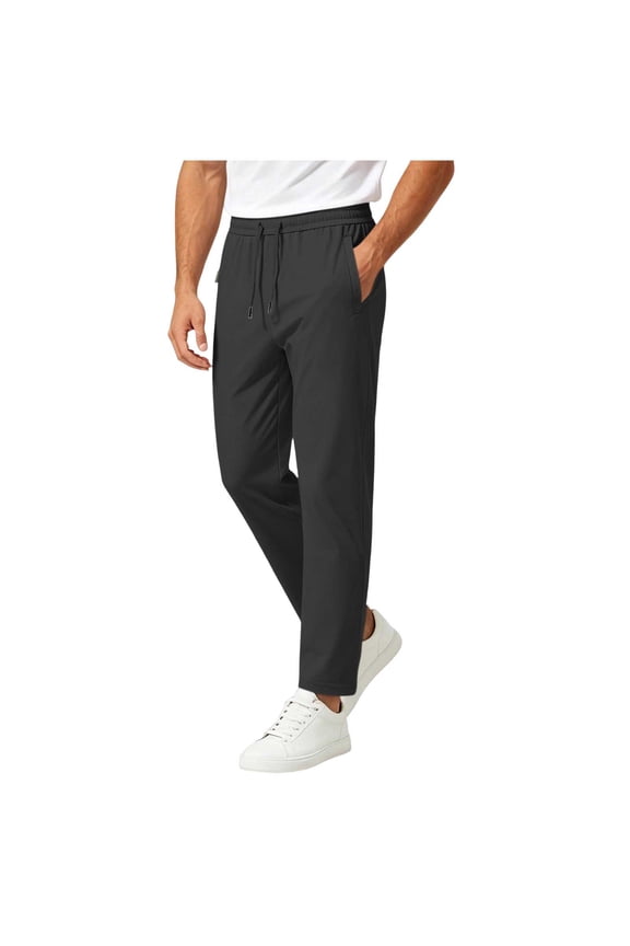 Joggers for Men Elastic Waist Slim Workout Pants Lightweight Casual Drawstring Sweatpants with Pockets