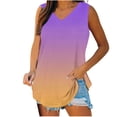 thumbnail image 1 of Enjoytime Ladies Tops Spring Summer Gradient Crewneck Sleeveless Shirts Trendy Casual Beach Vacation Tank Tops, 1 of 8