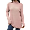 thumbnail image 1 of Enjoytime Ladies Tops and Blouses Solid Color Long Sleeve High Neck Loose Shirts Business Work Fall Winter Outfit 2025, 1 of 7