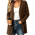 thumbnail image 1 of Enjoytime Lightweight Cardigans for Women Long Sleeve Open Front Cardigan Sweater Solid Casual Soft Fall Clothes, 1 of 8