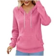 thumbnail image 1 of Enjoytime Lightweight Hoodies for Women Long Sleeve Solid Color Pullover Tops Loose Casual Sweatshirt with Pocket, 1 of 6