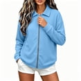 thumbnail image 1 of Enjoytime Lightweight Jacket Women Collared Long Sleeve Zip Up Knit Jackets Fall Plus Size Fashion Work Casual Outerwear 2026, 1 of 5