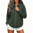 thumbnail image 1 of Enjoytime Lightweight Jacket Women Collared Long Sleeve Zip Up Knit Jackets Fall Plus Size Fashion Work Casual Outerwear 2026, 1 of 5