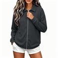 thumbnail image 1 of Enjoytime Lightweight Jacket Women Collared Long Sleeve Zip Up Knit Jackets Fall Plus Size Fashion Work Casual Outerwear 2026, 1 of 5