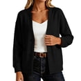 thumbnail image 1 of Enjoytime Lightweight Jacket Women Long Sleeve Button Down Coat Fall Fashion Work Business Casual Plus Size Outerwear with Pockets, 1 of 8