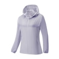 thumbnail image 1 of Enjoytime Lightweight Rain Jacket Women Solid Color Detachable Cap Breathable Thin Trench Coat Outdoor Windbreaker Plus Size Clothes for Women, 1 of 2