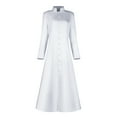 thumbnail image 1 of Enjoytime Long Coat Women Solid Color Long Sleeve Button Down Robe Costume Outerwear Vintage Fashion Plus Size Clothes White M, 1 of 3