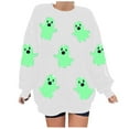 thumbnail image 1 of Enjoytime Long Sleeve Shirts for Women Halloween Cute Ghost Printed Round Neck Pullover Tops Vintage Spooky Season Casual Loose Sweatshirts, 1 of 3
