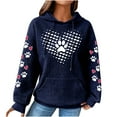 thumbnail image 1 of Enjoytime Long Sleeve Tops for Woman Oversized Cute Printed Loose Fit Sweatshirts Drawstring Hooded Pockets Casual Women Hoodie Tops, 1 of 4