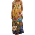 thumbnail image 1 of Enjoytime Long Summer Dresses for Women 2026 Floral Print Crewneck Backless Sleeveless Maxi Dress Spaghetti Strap Loose Casual Dress, 1 of 7