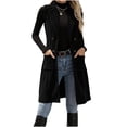 thumbnail image 1 of Enjoytime Long Vest for Women Lapel Button Sleeveless Corduroy Jacket Fall Winter Cozy Trendy Casual Waistcoat with Pockets, 1 of 8