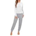 thumbnail image 1 of Enjoytime Lounge Sets for Women Crewneck Long Sleeve Tops and Plaid Long Pants 2 Piece Outfits Casual Vacation Trendy Fall Fashion Winter Clothing, 1 of 3