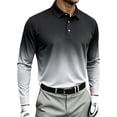 thumbnail image 1 of Enjoytime Men Long Sleeve Shirt Gradient Collared Button Golf Tops Lightweight Workout Casual Work Shirts, 1 of 5