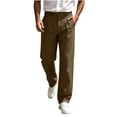 thumbnail image 1 of Enjoytime Men Work Pants Solid Color Stretch Straight Leg Pants Business Casual Dress Trousers with Pockets, 1 of 8