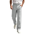 thumbnail image 1 of Enjoytime Men Work Pants Solid Color Stretch Straight Leg Pants Business Casual Dress Trousers with Pockets, 1 of 8