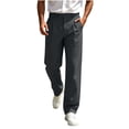 thumbnail image 1 of Enjoytime Men Work Pants Solid Color Stretch Straight Leg Pants Business Casual Dress Trousers with Pockets, 1 of 8