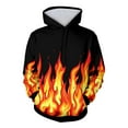 thumbnail image 1 of Enjoytime Men and Women Fashion Sweatshirt Flame Printing Long Sleeve Hoodie Fall Casual Loose Pullover Shirts Tops with Pocket, 1 of 8