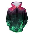 thumbnail image 1 of Enjoytime Men and Women Oversized Hoodie Flame Printing Long Sleeve Pullover Sweatshirts Fall and Winter Fashion Blouse with Pocket, 1 of 8