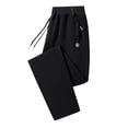 thumbnail image 1 of Enjoytime Men's Athletic Pants Solid Color Elastic Waist Drawstring Tapered Sweatpants Plus Size Athletic Active Joggers for Men Black XXXL, 1 of 5