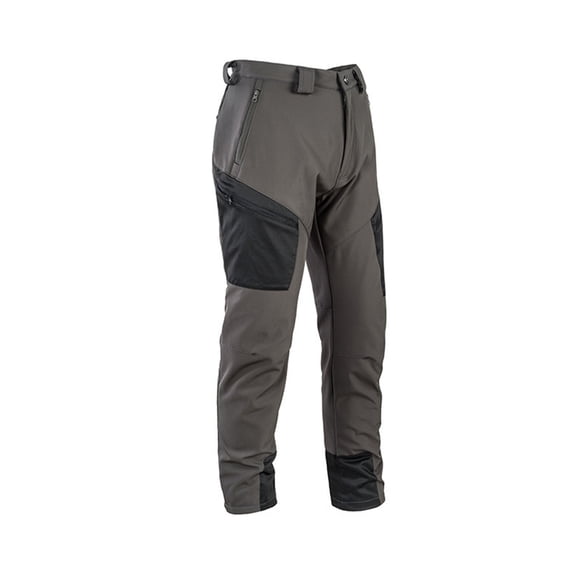 Enjoytime Men's Cargo Pants Patchwork Elastic Waist Full Length Plus Size Work Pants Hiking Outdoor Tactical Trousers with Zipper Pockets Gray L