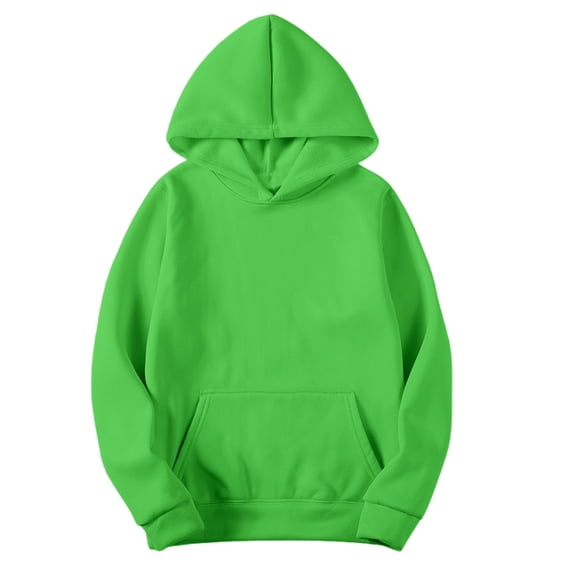 Enjoytime Men's Fashion Hoodies & Sweatshirts Long Sleeve Drawstring Casual Pullover Tops Solid Color Trendy Loose Plus Size Clothes Green XXL
