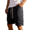 thumbnail image 1 of Enjoytime Mens Cargo Shorts Elastic Waist Drawstring Casual Outdoor Athletic Work Shorts with Multi Pockets, 1 of 8