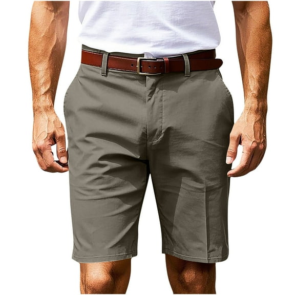 Enjoytime Casual Shorts for Men Fashion Classic Solid Color Loose Shorts with Pockets for Workout Running Army Green L