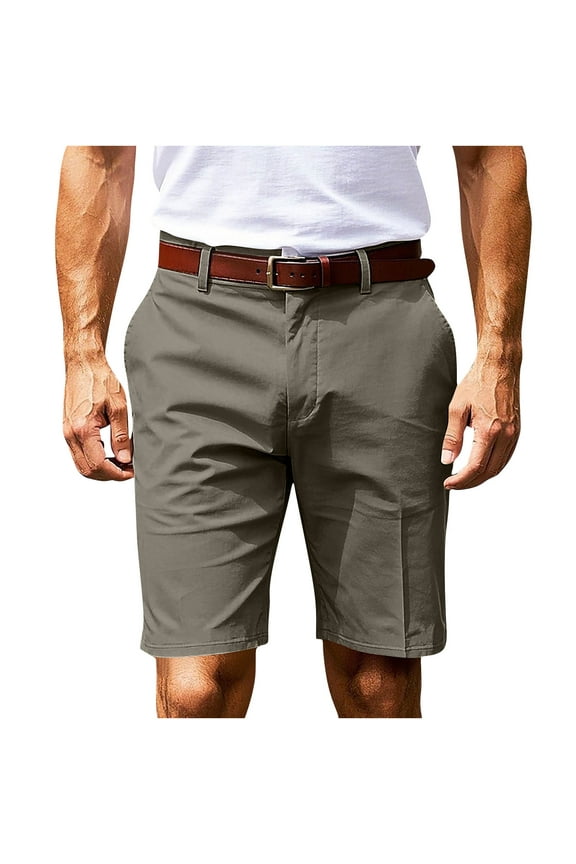 Casual Shorts for Men Fashion Classic Solid Color Loose Shorts with Pockets for Workout Running Army Green L