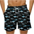 thumbnail image 1 of Enjoytime Mens Casual Shorts Hawaiian Print Elastic Waist Drawstring Shorts Summer Beach Vacation Swim Trunks, 1 of 5