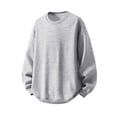 thumbnail image 1 of Enjoytime Mens Crewneck Sweatshirt Patchwork Long Sleeve Pullover Tops Casual Loose Fall Winter Warm Plus Size Clothes Gray L, 1 of 5