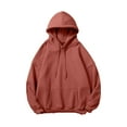 thumbnail image 1 of Enjoytime Mens Hoodies Casual Solid Color Drawstring Sweatshirts Fashion Hooded Collar Long Sleeve Athletic Pullover Tops Fall Winter Plus Size Clothing Watermelon Red XXXXL, 1 of 3