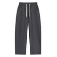 thumbnail image 1 of Enjoytime Mens Lightweight Pants Solid Color Elastic Waist Drawstring Trousers Travel Workout Casual Pants for Men Dark Gray M, 1 of 4