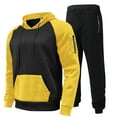 thumbnail image 1 of Enjoytime Mens Outfits Patchwork Long Sleeve Zip Up Hoodie Drawstring Sweatpants Plus Size 2 Piece Sets Casual Active Jogging Tracksuit, 1 of 4