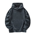 thumbnail image 1 of Enjoytime Mens Oversized Hoodie Fashion Striped Long Sleeve Sweatshirt Casual Loose Fall Winter Warm Tops with Pockets Dark Gray L, 1 of 4