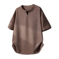 thumbnail image 1 of Enjoytime Mens Shirts Casual Short Sleeve V-Neck Solid Color T Shirt Summer Lightweight Fashion Shirt, 1 of 6